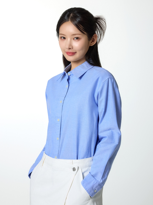 여성 옥스포드 루즈핏 셔츠_MSG2WC2911