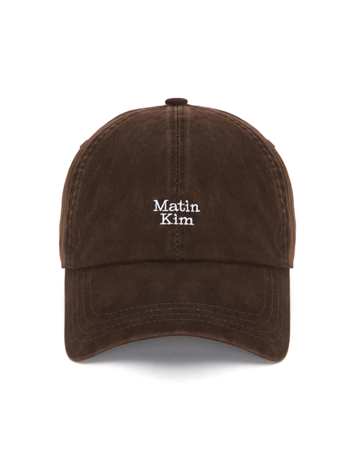 MATIN MINI LOGO BALL CAP IN BROWN
