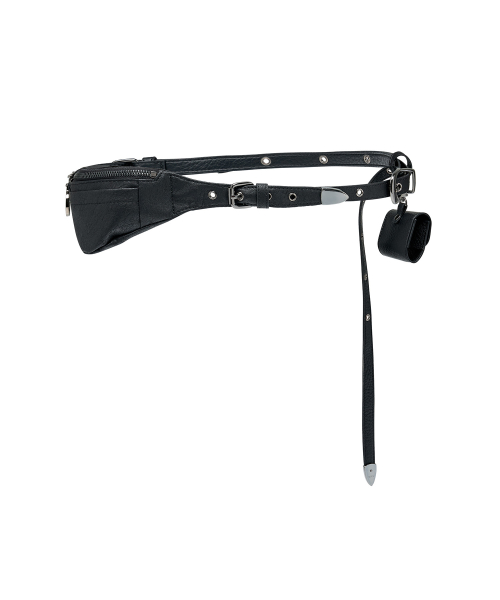 Octavia Leather Belt Bag_[Black]