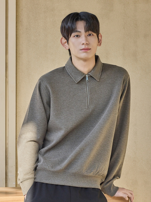 남성 더블니트 하프 집업 _MSG1TR1002