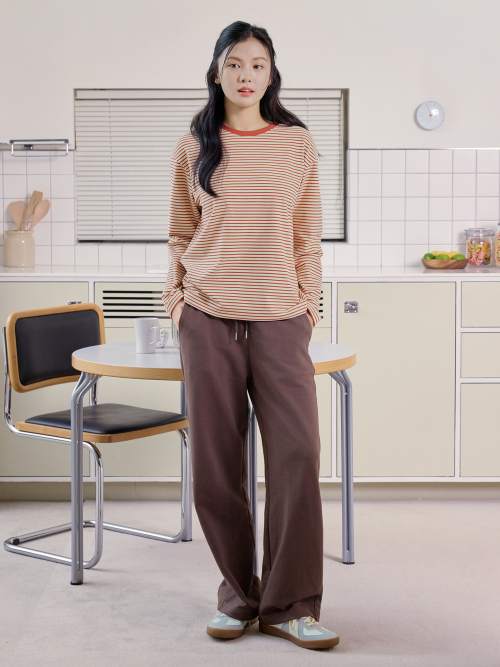 여성 소프트 테리 스트레이트 스웨트팬츠_MSG5PT2901