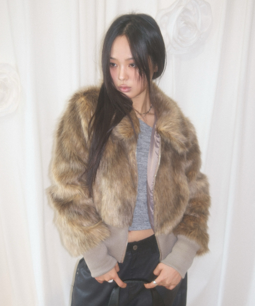 OBEL FUR JACKET / BROWN
