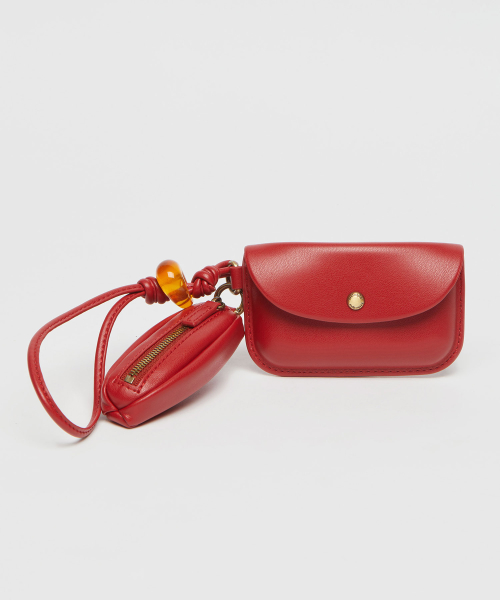 Shell flap wallet(Cherry tea)_OVADX25206CHE
