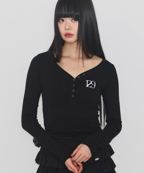 129 BASIC LONG SLEEVE BLACK