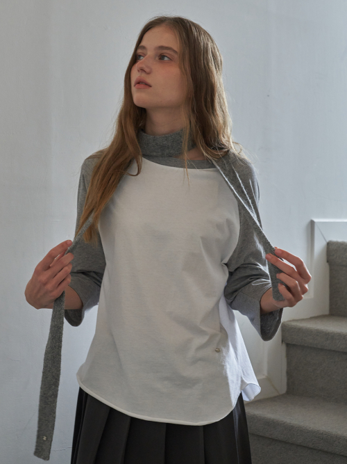 Cozy Mellow Charm Raglan Top_Gray