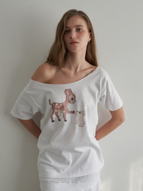 Bunny & Deer Cut-Off Tee