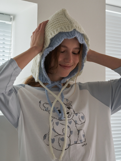 Frill Knit Balaclava_3 color