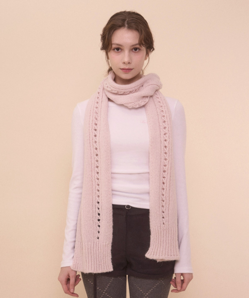 SNOWFLAKE MUFFLER-PINK