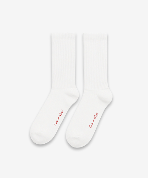 COLLIER BASIC SOCKS_WHITE