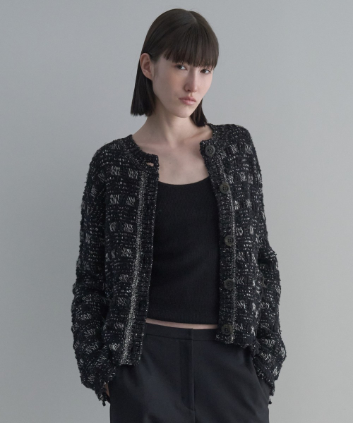 Tweed Cardigan [BLACK]