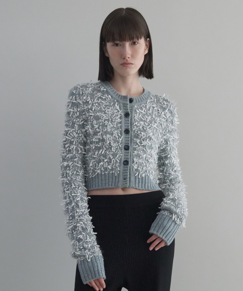 Ribbon yarn Cardigan [MINT]