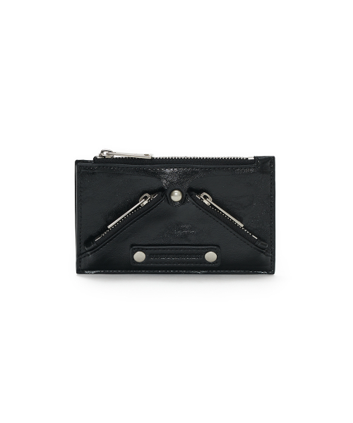 FAUX LEATHER M.O.S WALLET, BLACK