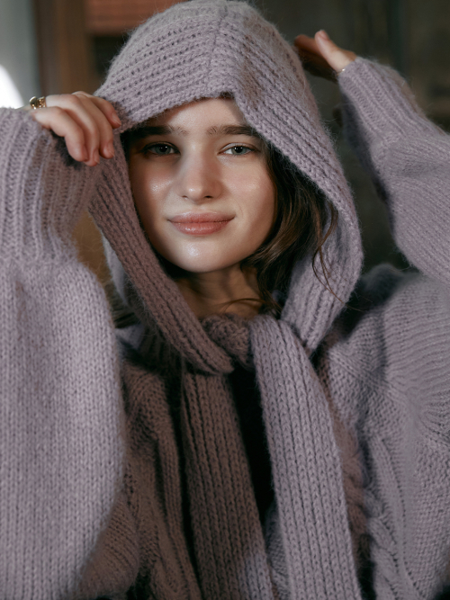 SYLVIA cable balaclava_2colors