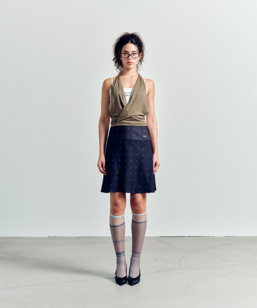 LAYERD HALTER SLEEVELESS KHAKI