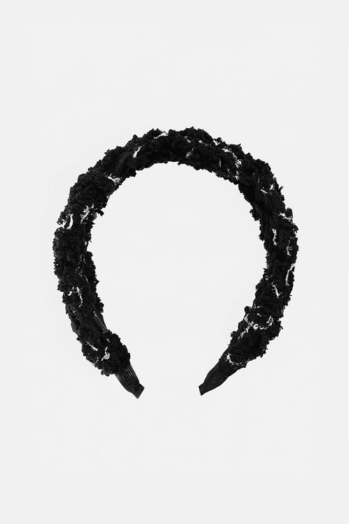 Romantic Boucle Lace Hair Band Silver