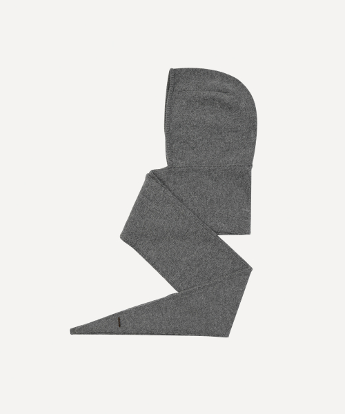 Soft Hood Wool Muffler - Gray