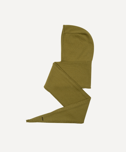 Soft Hood Wool Muffler - Olive