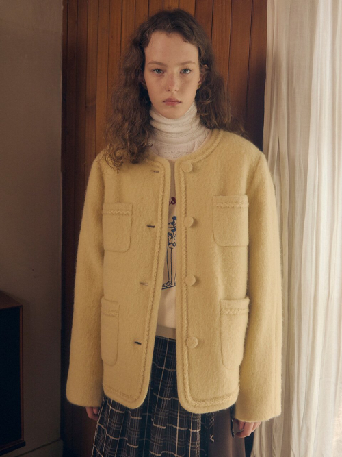 Suri Alpaca Round Neck Jacket MU2599JK501V_3color