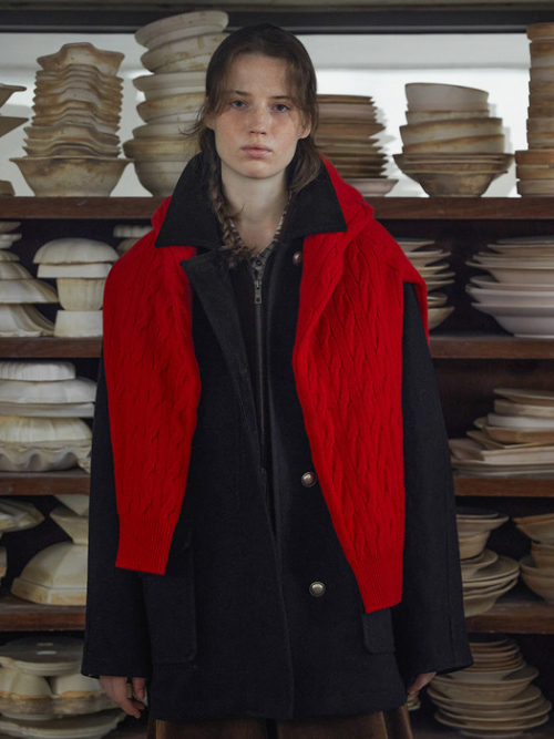 Corduroy Collar Half Coat MU2599CT905M_2color