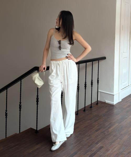 G LIGHT STRING PANTS (WHITE)