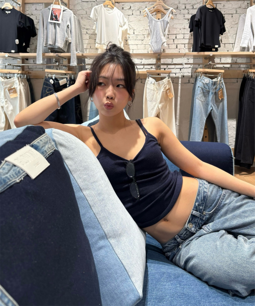 G CLASSIC KNIT CAMISOLE (NAVY)
