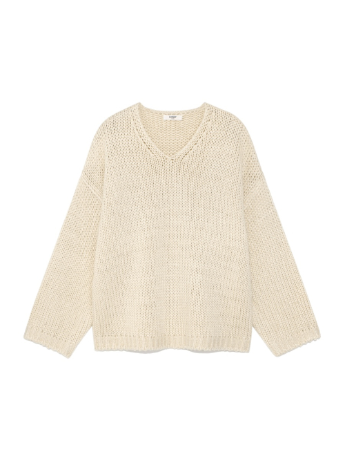 G COZY OVER KNIT TOP (CREAM)