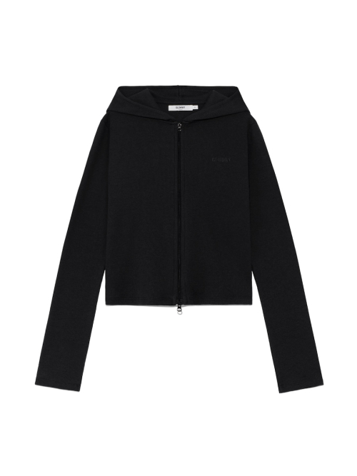 G CLASSIC ESSENTIAL RIB ZIP-UP (BLACK)