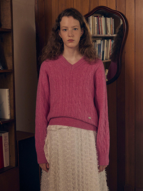 V-Neck Wholegarment Knit Pullover MU2599PO904M_3color