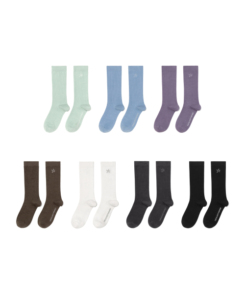 TCM mini logo stitch socks (7 colors)