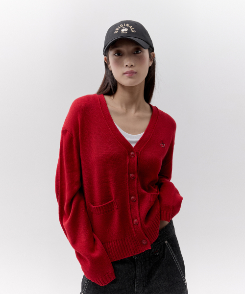 SMALL CHERRY BASIC CARDIGAN [RDA]