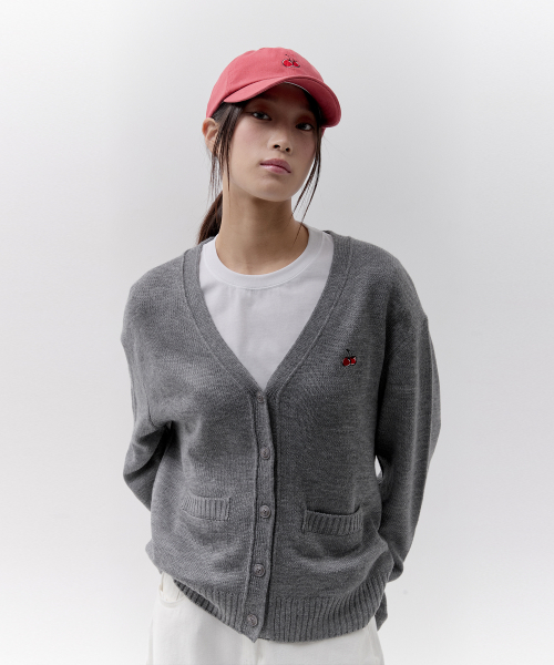 SMALL CHERRY BASIC CARDIGAN [GYM]