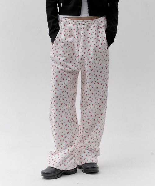 CHERRY GRAPHIC LOOSE-FIT SWEATPANTS [WHA]