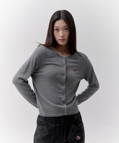 SMALL CHERRY STANDARD-FIT CARDIGAN [GYM]