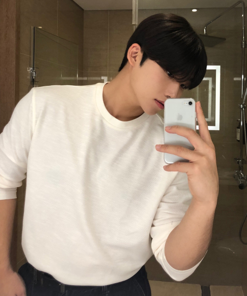 Sakariva Slub Round Long Sleeve T-Shirt - 2color