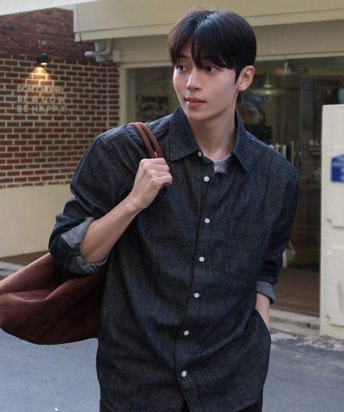 데님 오버핏 데일리 셔츠 - 3color