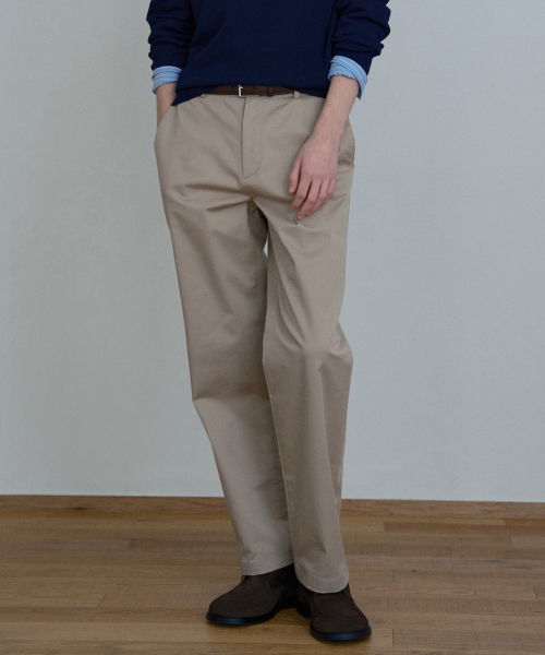straight chino banding pants - 2color