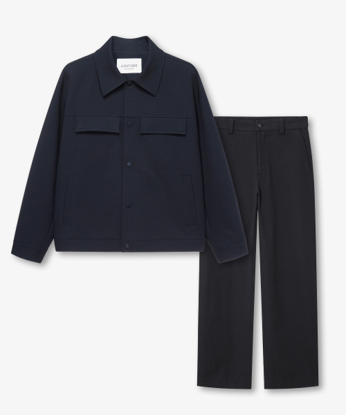 [SET][COUTURE]트윌 조직 와이드 셋업