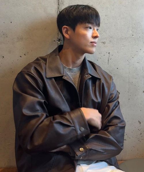 [COUTURE]Brown Leather Trucker