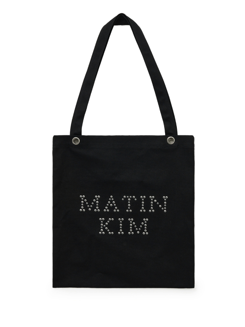 MATIN LOGO STUD ECOBAG IN BLACK