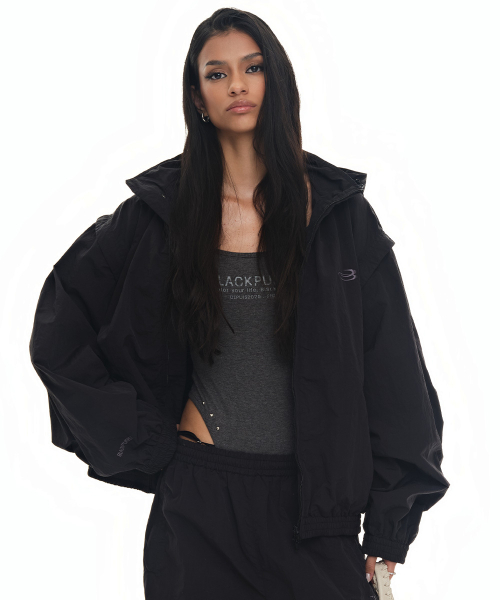 벤터 나일론 윈드브레이커 자켓 Vantor Nylon Windbreaker Jacket_Black