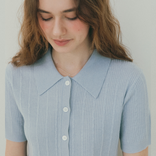 Yui Button-Down Collar Knit_5color