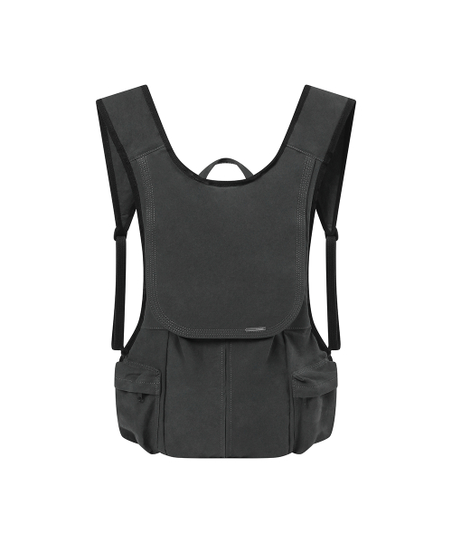 Side pocket vest backpack CHARCOAL
