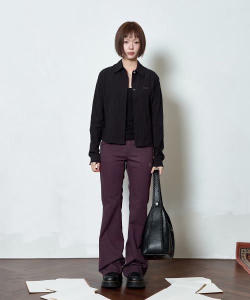 TINA TWILL PANTS / PURPLE