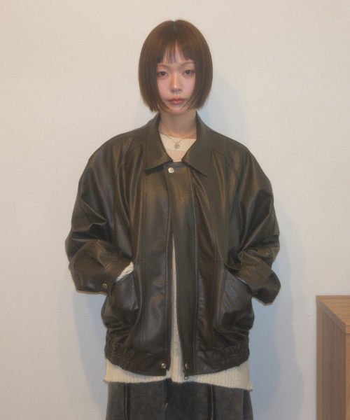 RILT LEATHER JACKET / BROWN
