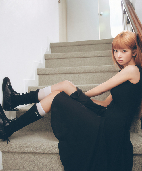 Open toe sheer knee socks BLACK