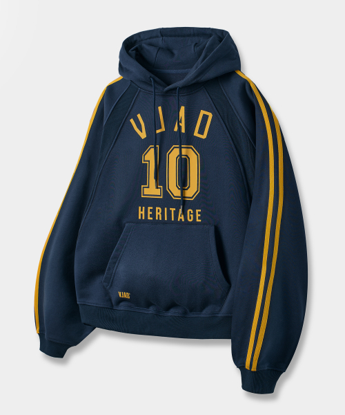 VLAD TURNOVER ARTWORK LOGO RUGBY HOODED SWEATSHIRT