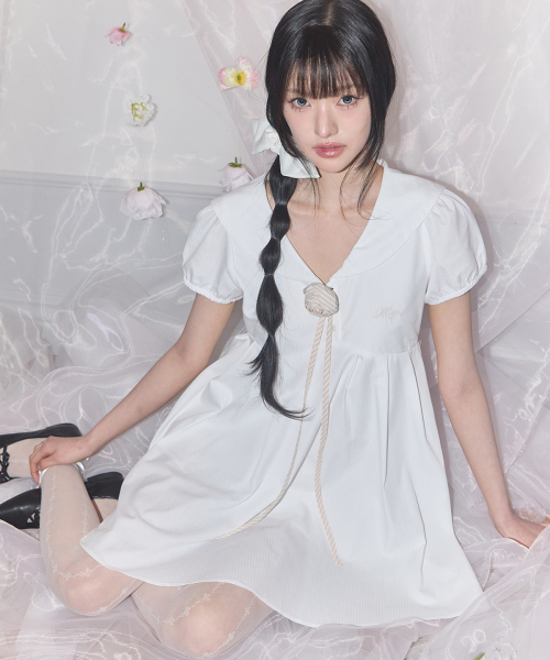 SAILOR COLLAR ONE-PIECE WHITE