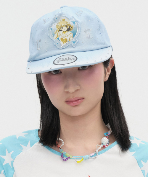 Girl Hotfix Washed Cap [Blue]