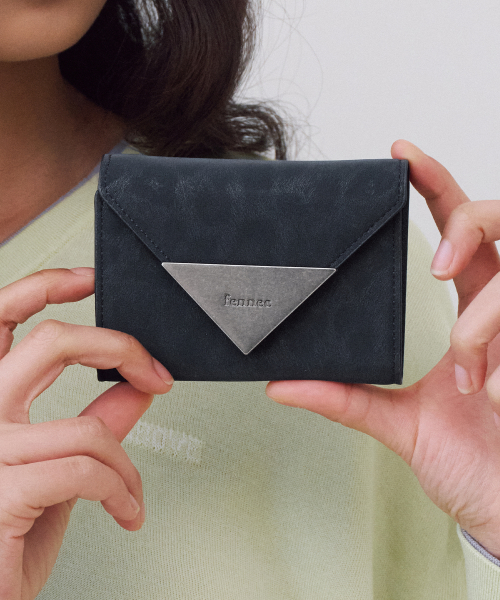 MATT TRIANGLE WALLET - LEOPARD NAVY