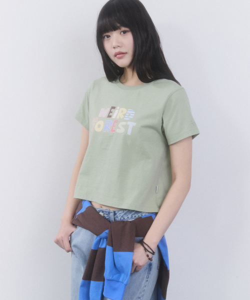WEIRD FOREST PATCHWORK T-SHIRT(OLIVE)